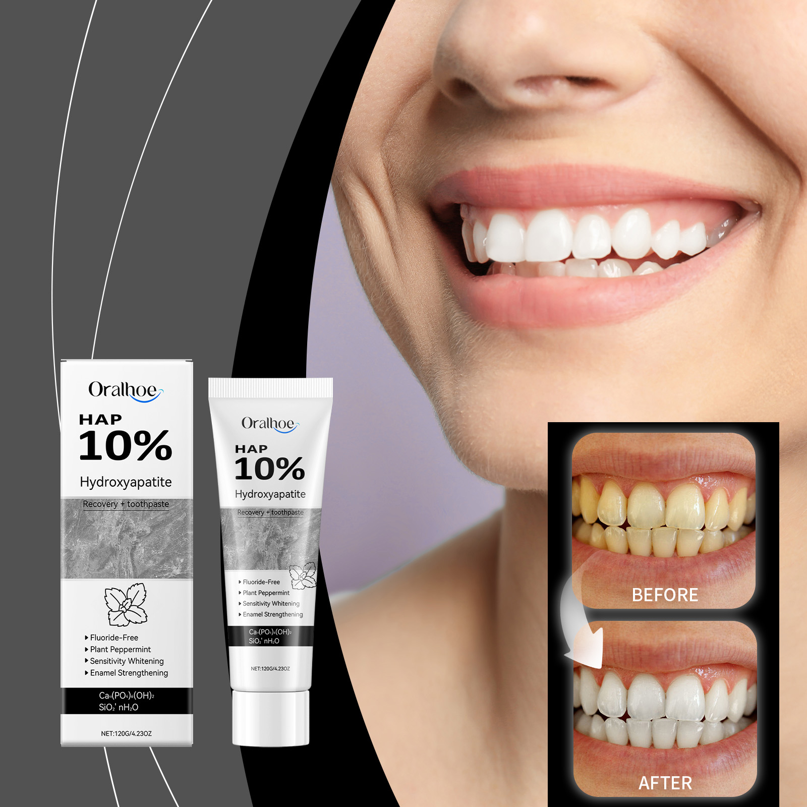 Hydroxyapatite Toothpaste - Hidroksapatit W-beyazlatıcı Diş Diş Macunu Emaye