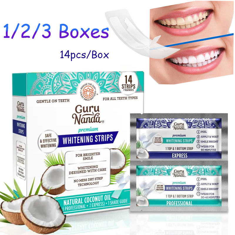 Teeth Whitening Strips Permanent - 14 adet/kutu Hindistan Cevizi Yağı Diş