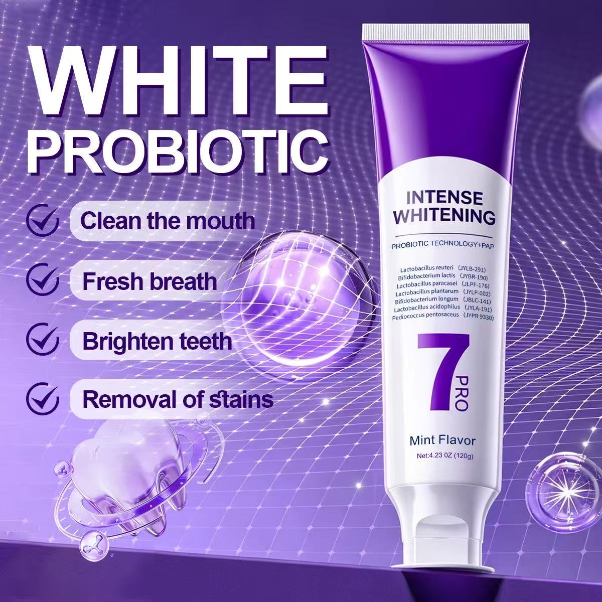 Teeth Whitening That Works - 7-Pro Probiyotik Beyazlatıcı Diş Macunu: Sararmaları