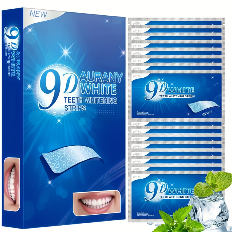 Teeth Whitening Strips Permanent - 21 Çift 9D Aurany Beyaz Diş