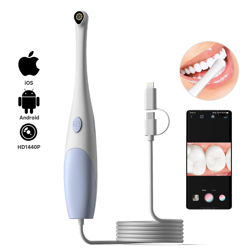 Teeth Whitening Video - Oral Endoskop Kamera 1440P Fotoğraf ve