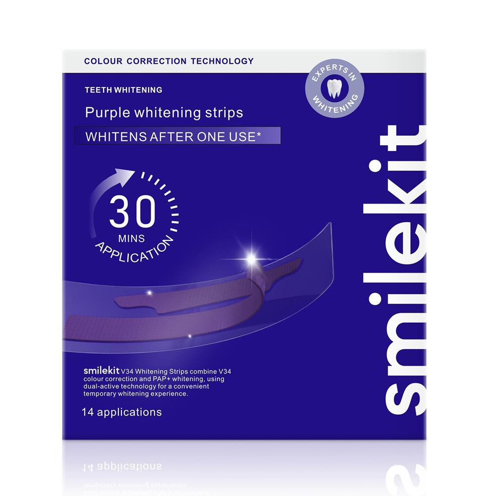 Teeth Whitening Strips Permanent - ﻿ Smilekit Diş Beyazlatma Şeritleri Mor