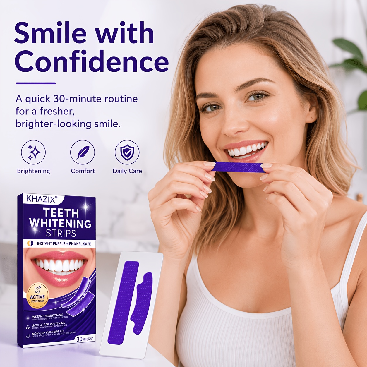 5/10 çift Mor Diş Beyazlatma Ş - Teeth Whitening Strips Permanent incelemesi ve fiyatı