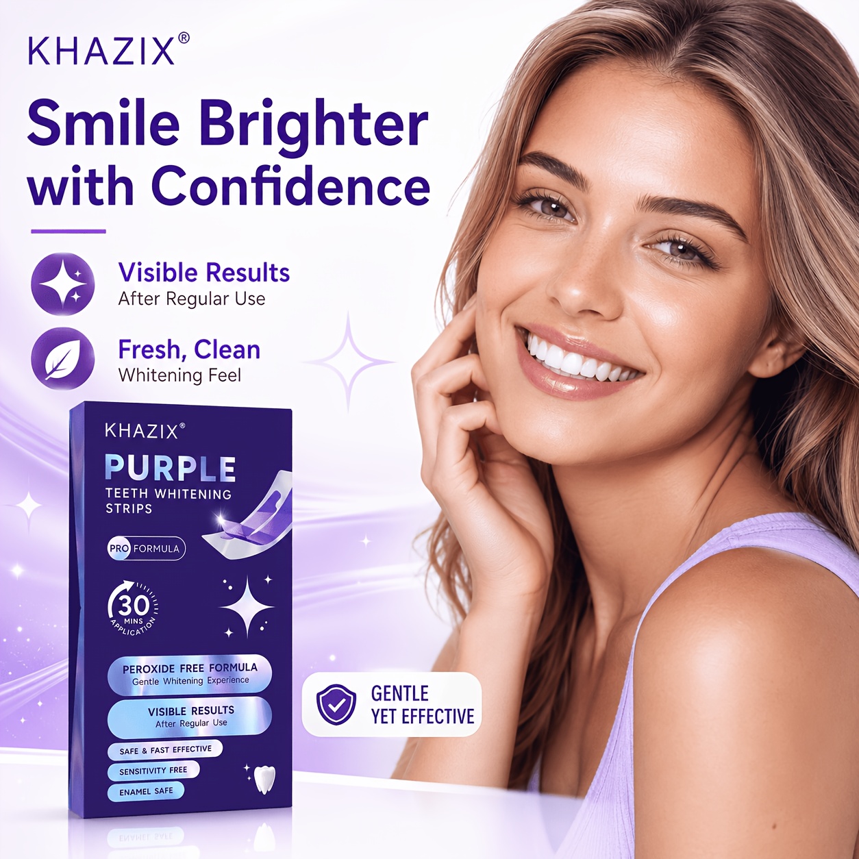1/10 çift Mor Diş Beyazlatma Ş - Teeth Whitening Strips Permanent incelemesi ve fiyatı