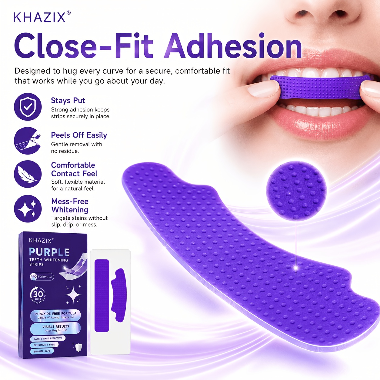 1/10 çift Mor Diş Beyazlatma Ş - Teeth Whitening Strips Permanent incelemesi ve fiyatı