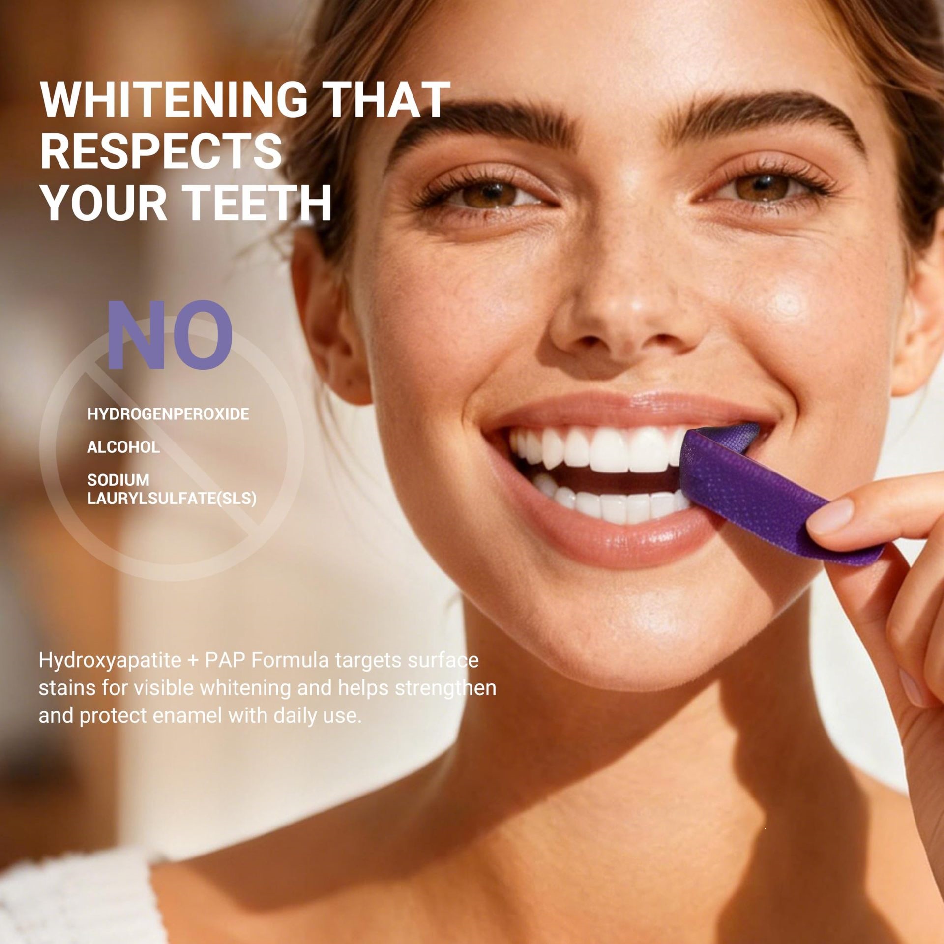 Mor Diş Beyazlatma Bantları 14 - Teeth Whitening Strips Permanent incelemesi ve fiyatı