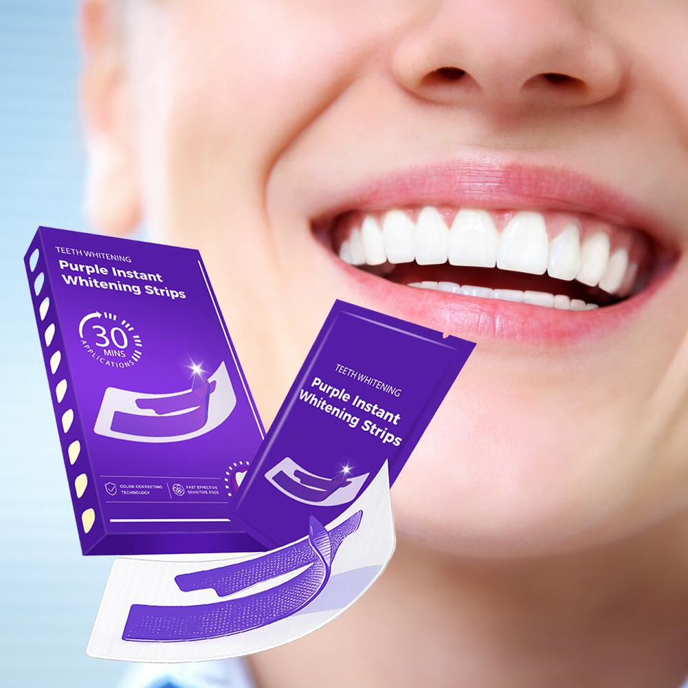 42 Çift Mor Diş Beyazlatma Şer - Teeth Whitening Strips Permanent incelemesi ve fiyatı